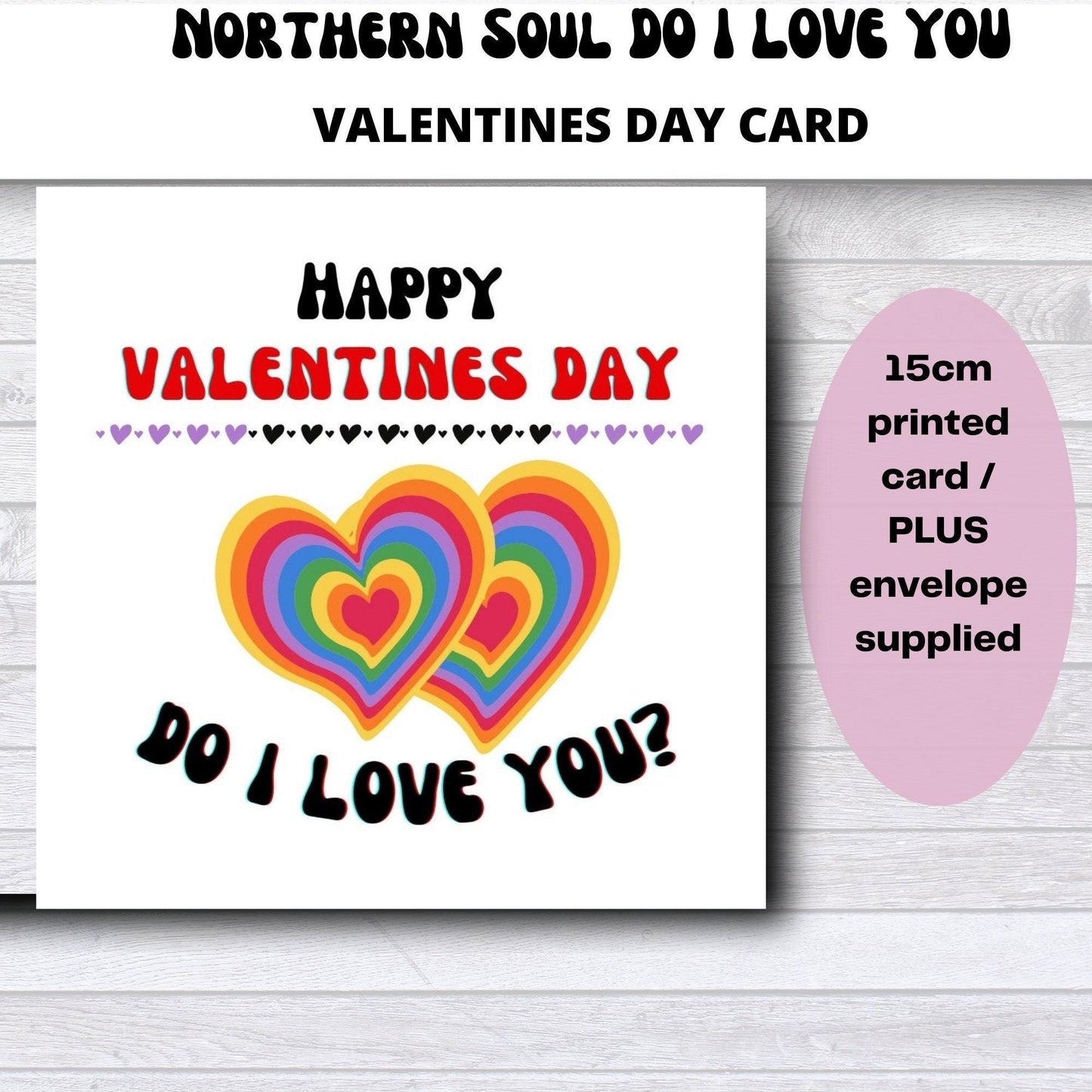 Northern Soul Valentines Day Card: Funky Music Fan Gift do I love you