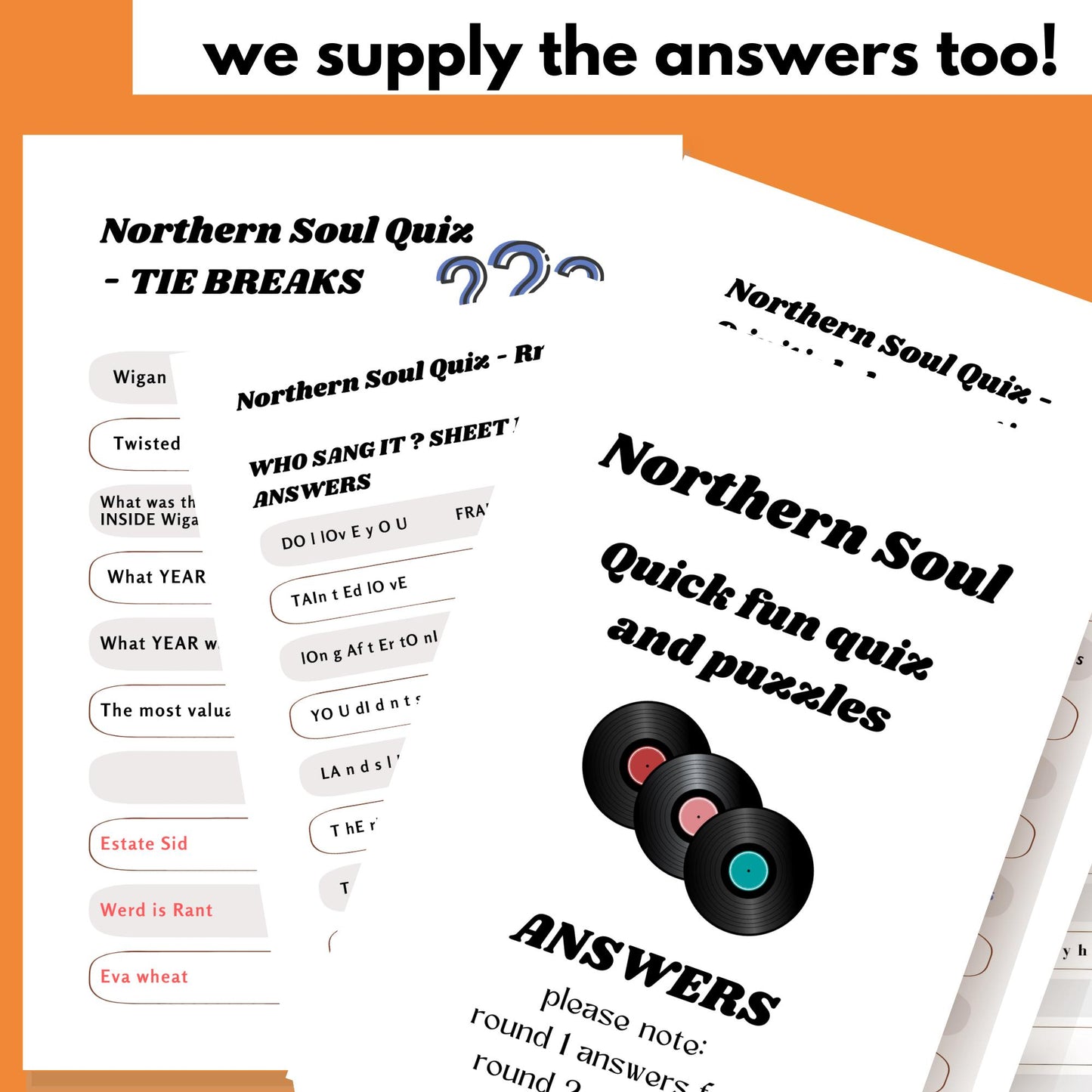 Northern Soul Party Quiz: Fun Music Puzzles for All. no knowledge needed