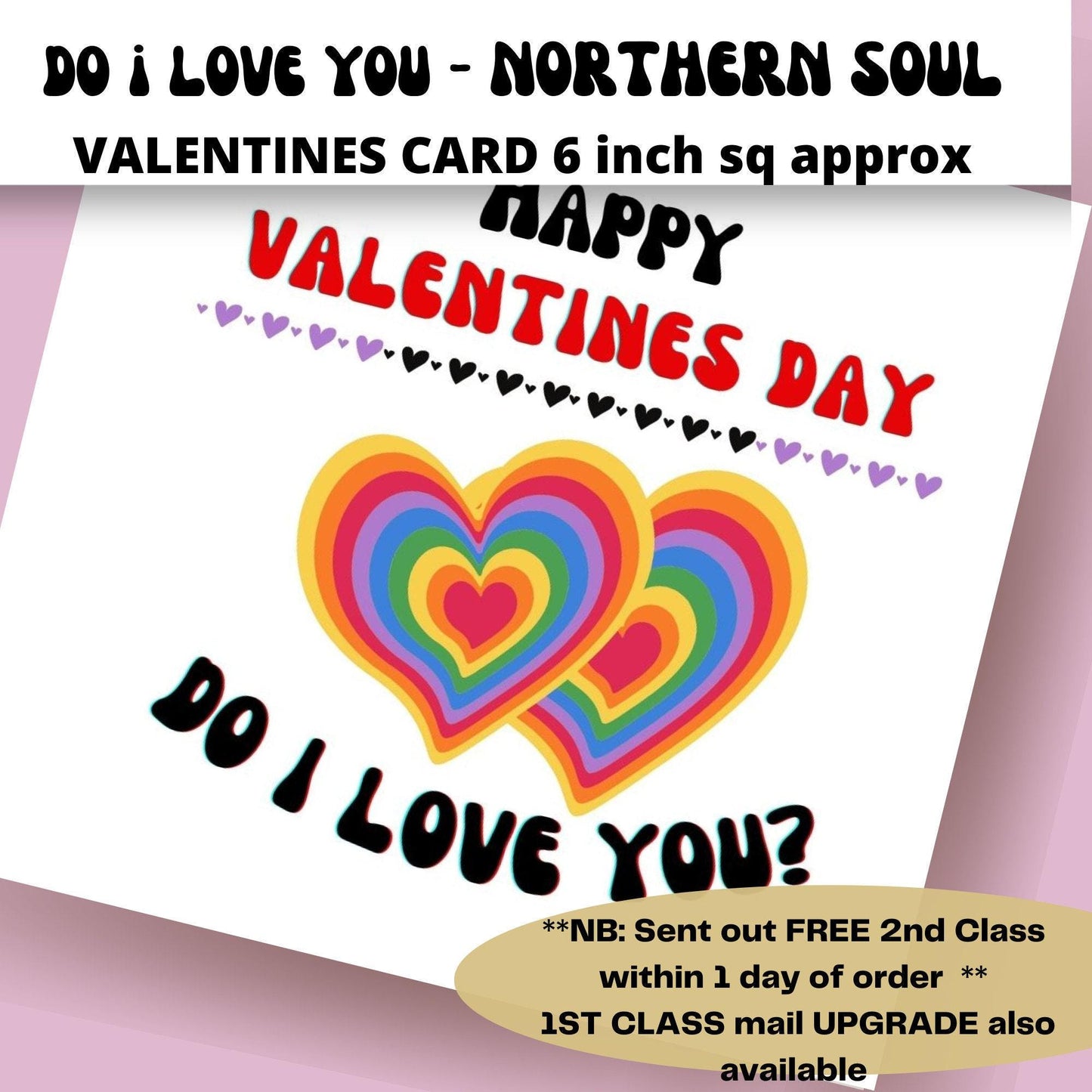 Northern Soul Valentines Day Card: Funky Music Fan Gift do I love you