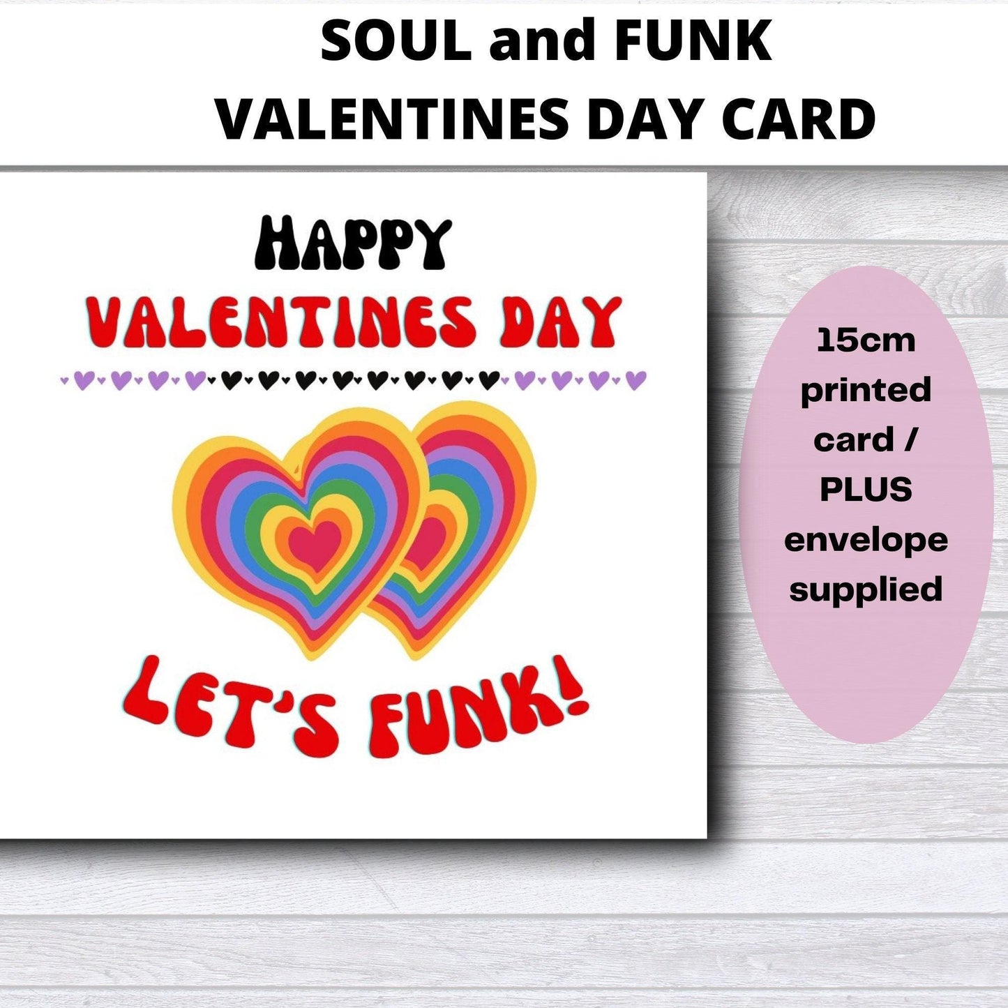 Funky Soul Valentines Day Card: Music Fan Gift (15cm)