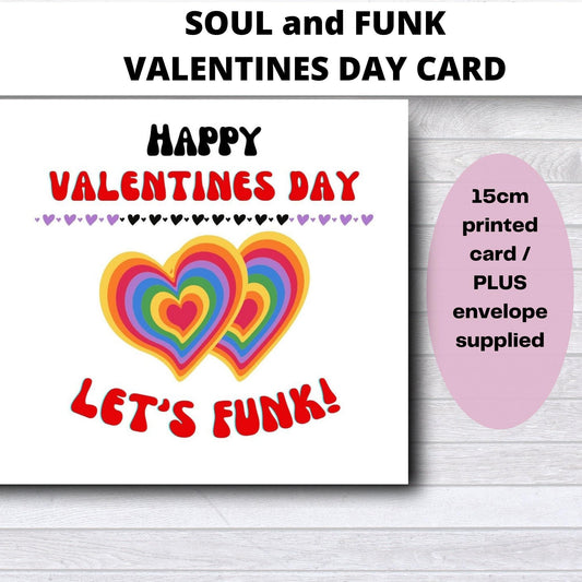 Funky Soul Valentines Day Card: Music Fan Gift (15cm)