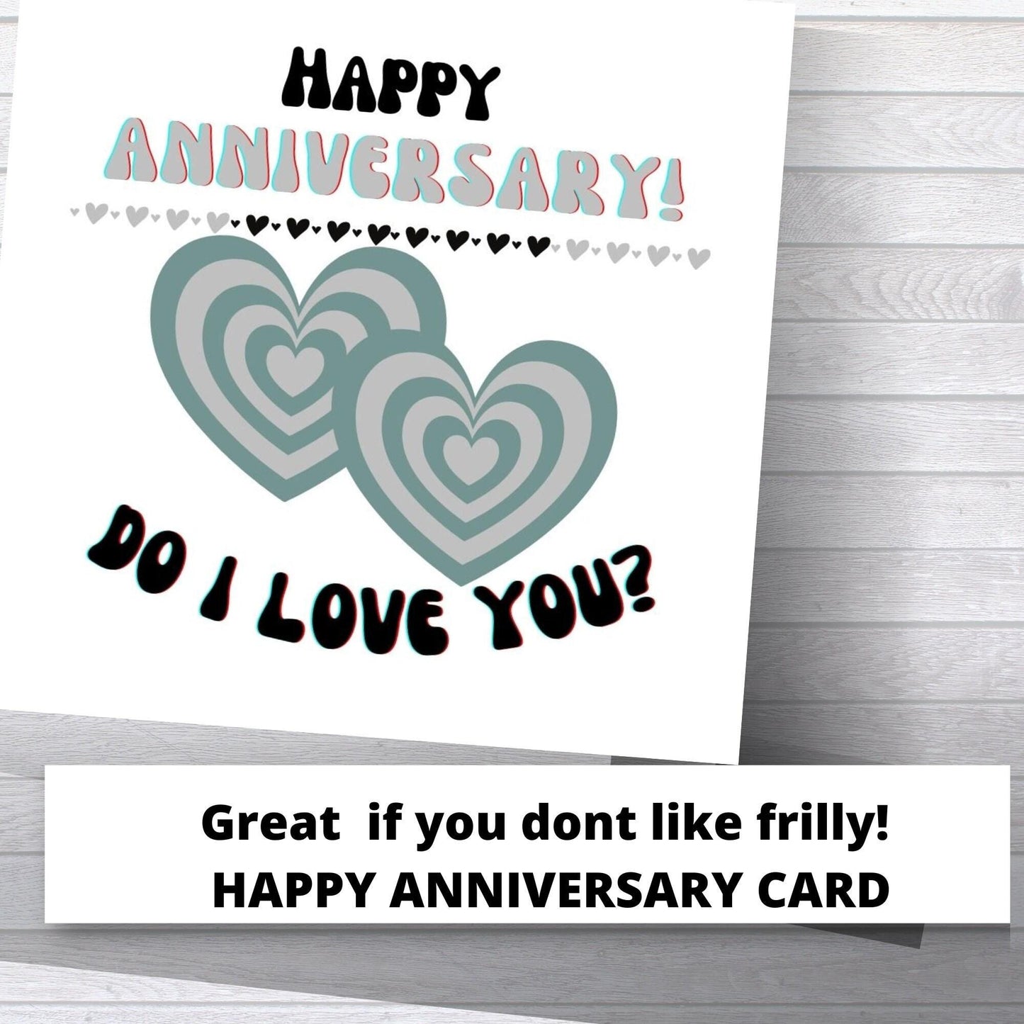 Northern Soul Anniversary Card: 'Do I Love You' Design in silver colour