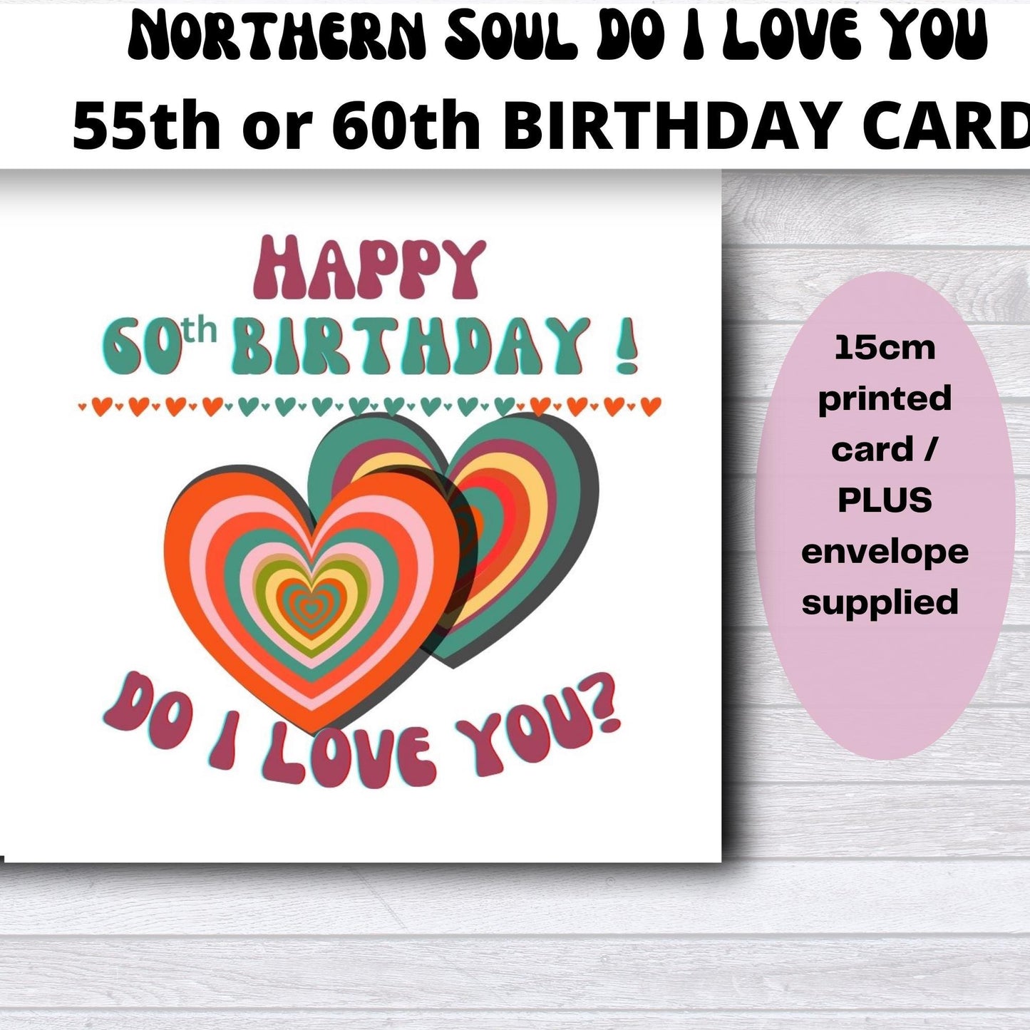 Northern Soul Birthday Card: 55th or 60th options
