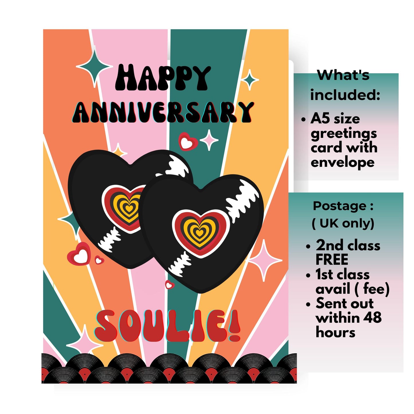Northern Soul Anniversary Card: Retro Music Fan Gift (A5)