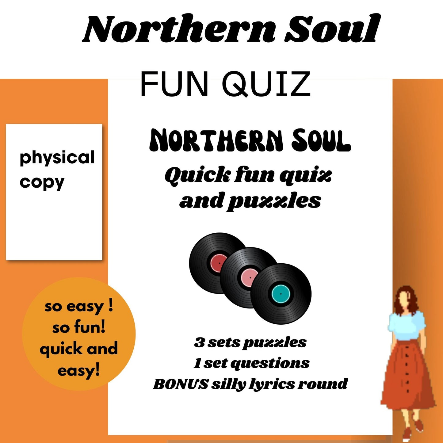 Northern Soul Party Quiz: Fun Music Puzzles for All. no knowledge needed