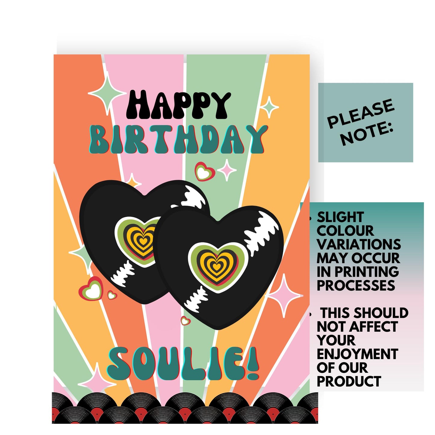 Northern Soul Gift Tag Bottle Hanger inc Mini Card : MINT GREEN