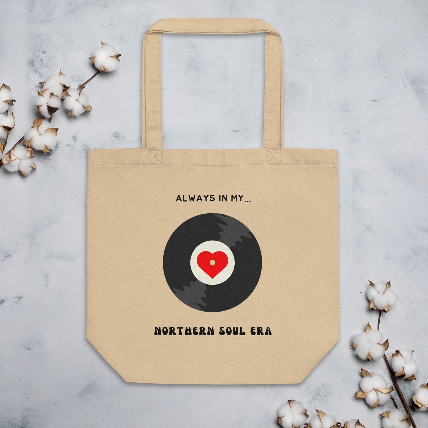 Northern Soul Era Eco Tote Bag: Organic Cotton Record Bag