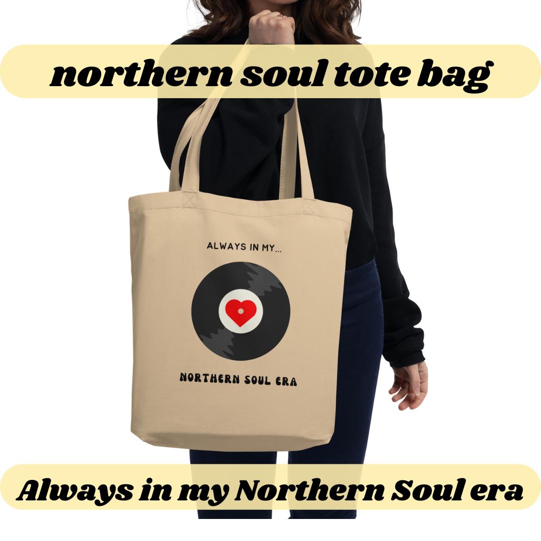 Northern Soul Era Eco Tote Bag: Organic Cotton Record Bag