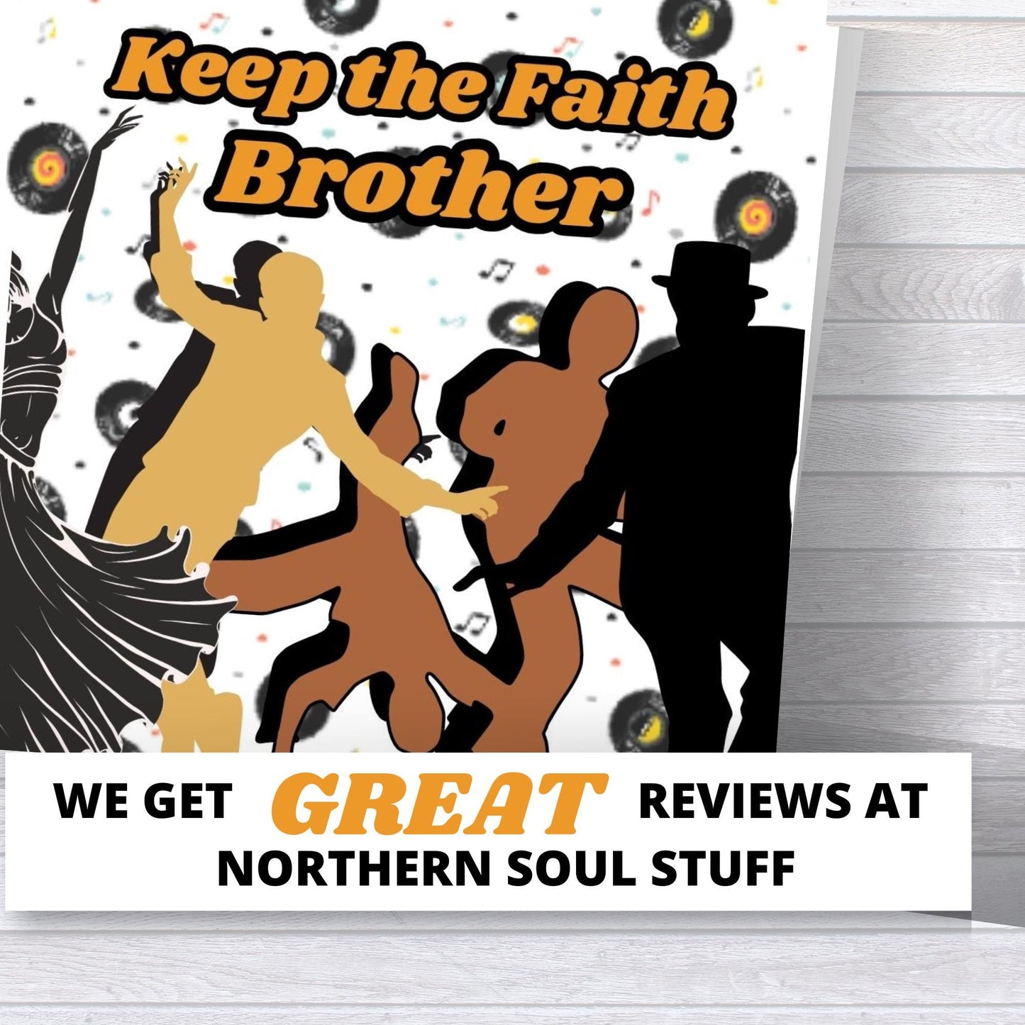 Northern Soul Keep the Faith Birthday Card: Brother