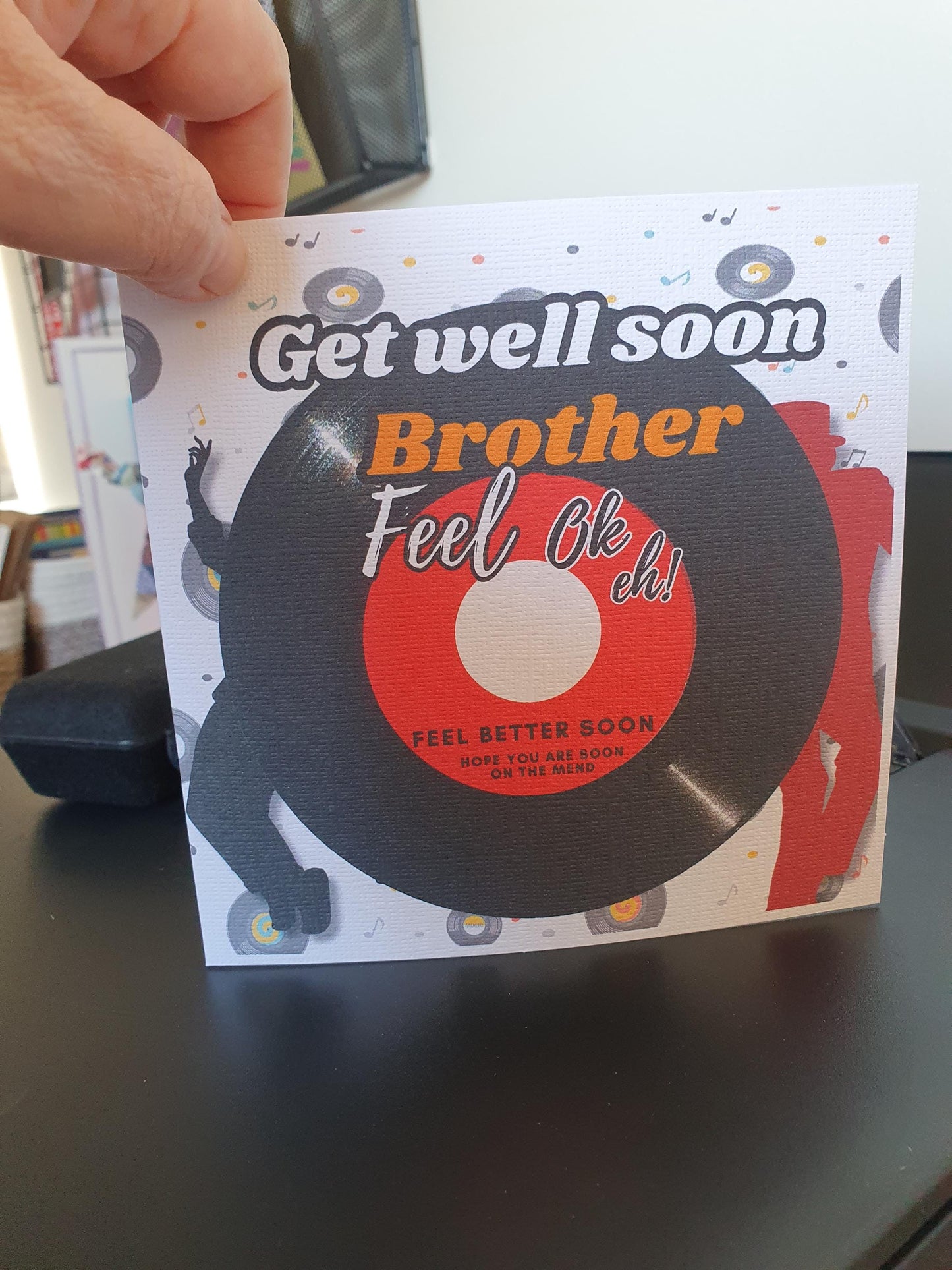 Northern Soul Get Well Card for Brother: Feel Better Soon