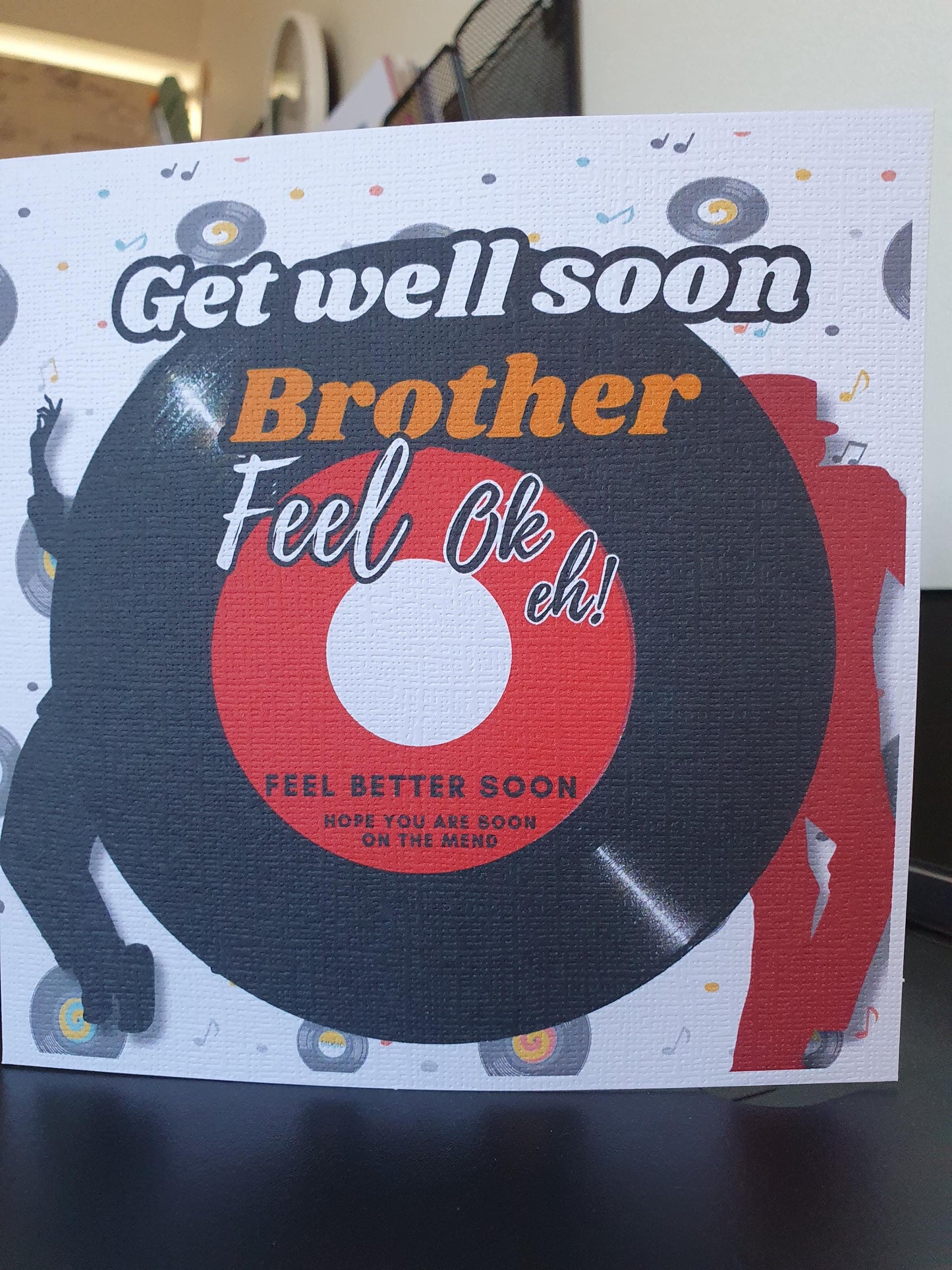 Northern Soul Get Well Card for Brother: Feel Better Soon