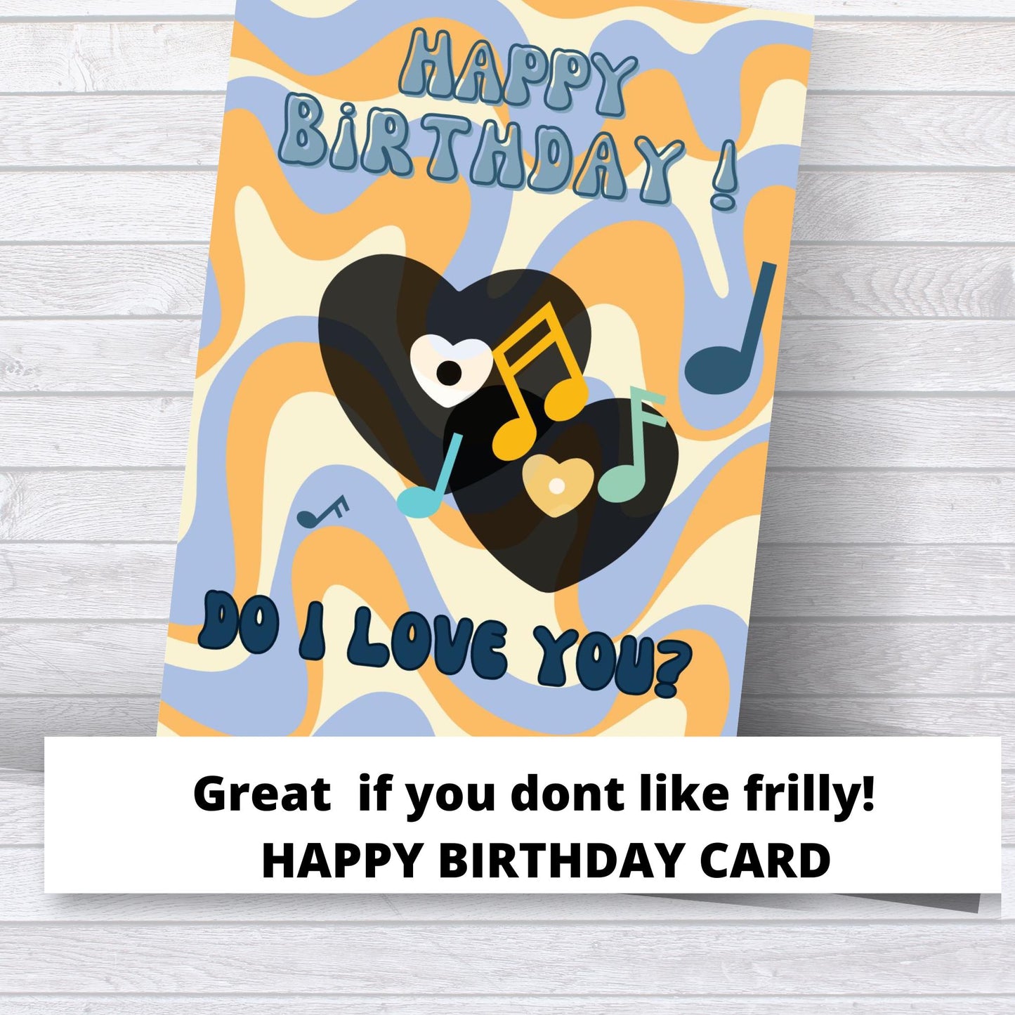 Northern Soul Birthday Card: Retro Music Fan Design. do I love you ?