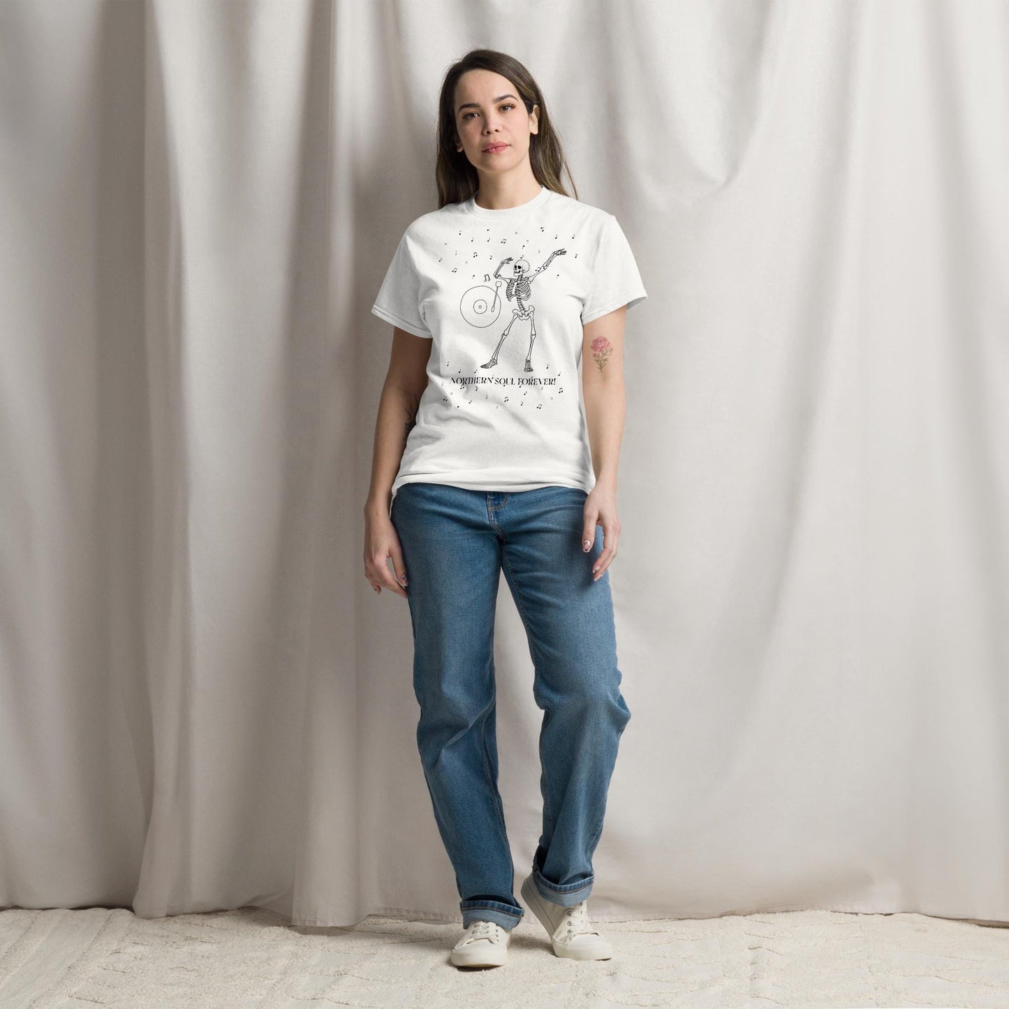 Northern Soul Always T-Shirt: Dancing skeleton tee shirt top