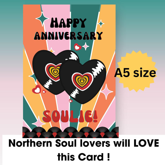 Northern Soul Anniversary Card: Retro Music Fan Gift (A5)